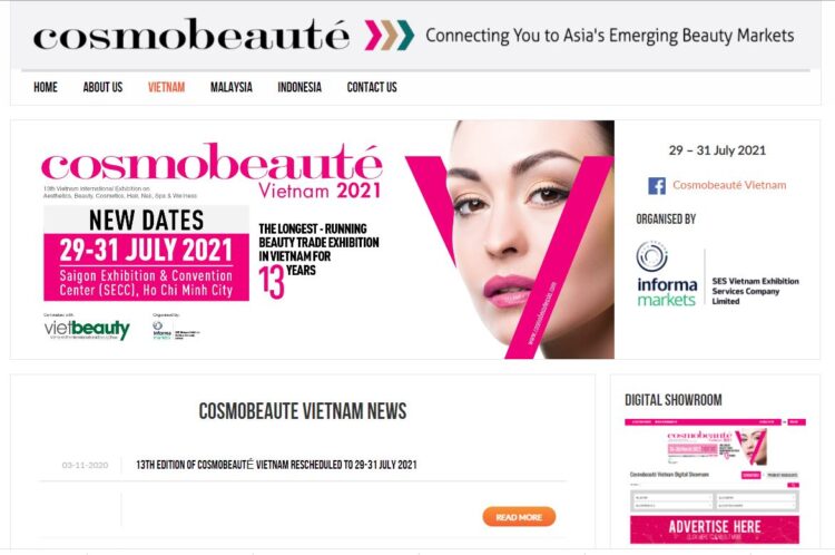 東南アジア地域の美容業界プロ向け展示会「Cosmobeaute（コスモボーテ）」